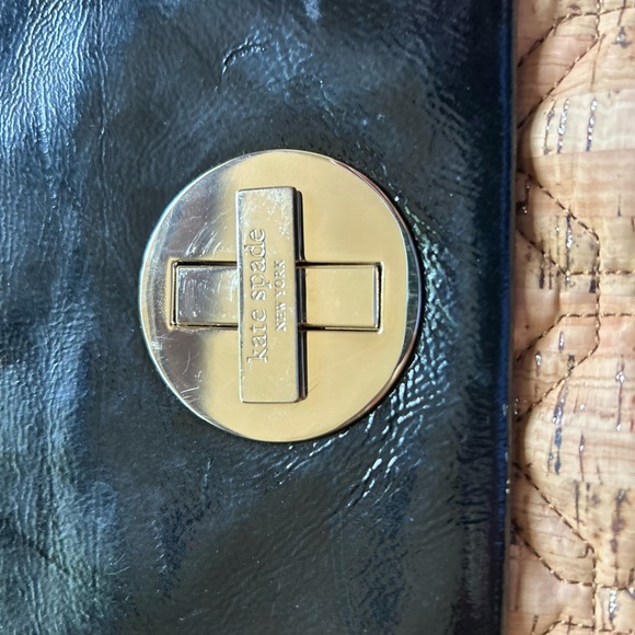 Kate Spade Vintage Black and Tan Cork Quilted Shoulder Bag - Picture 6 of 12